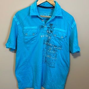 Point Zero blue polo shirt, size Medium
